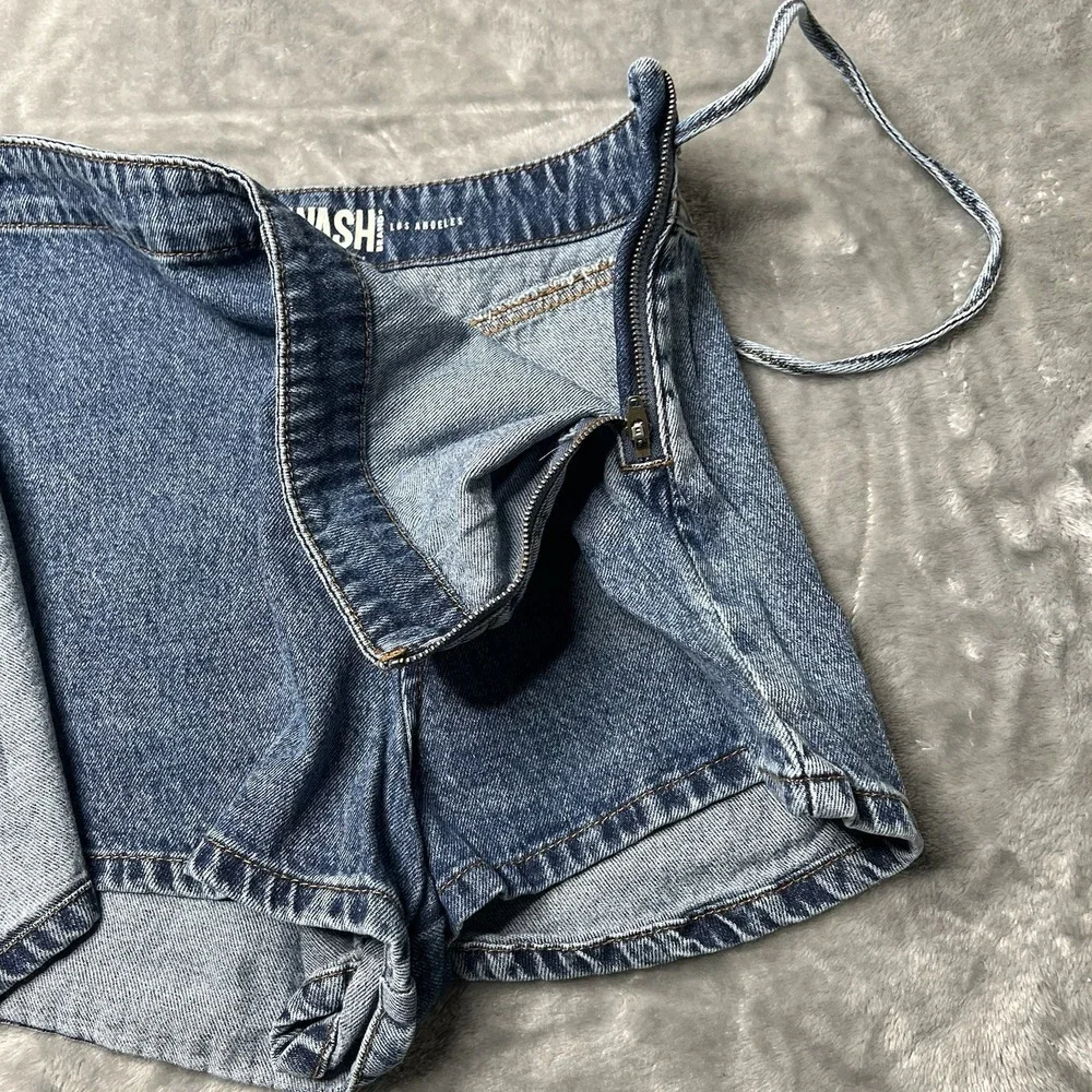 Rewash Skirt Women Size‎ 3/26 Blue Mini Shorts Wrap Front Denim Y2K